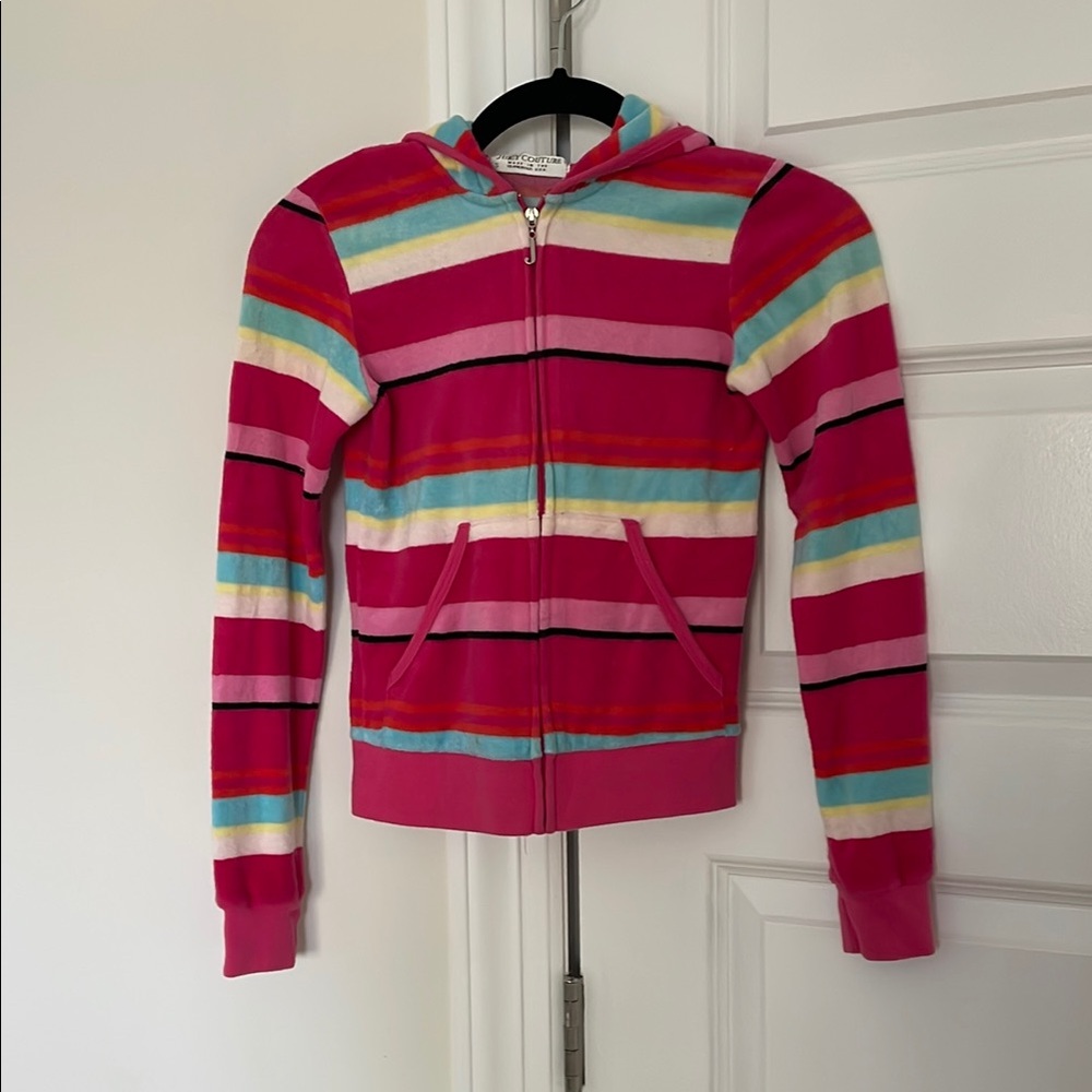 Juicy Couture Colorful Striped Zip-Up Hoodie - First Edition!